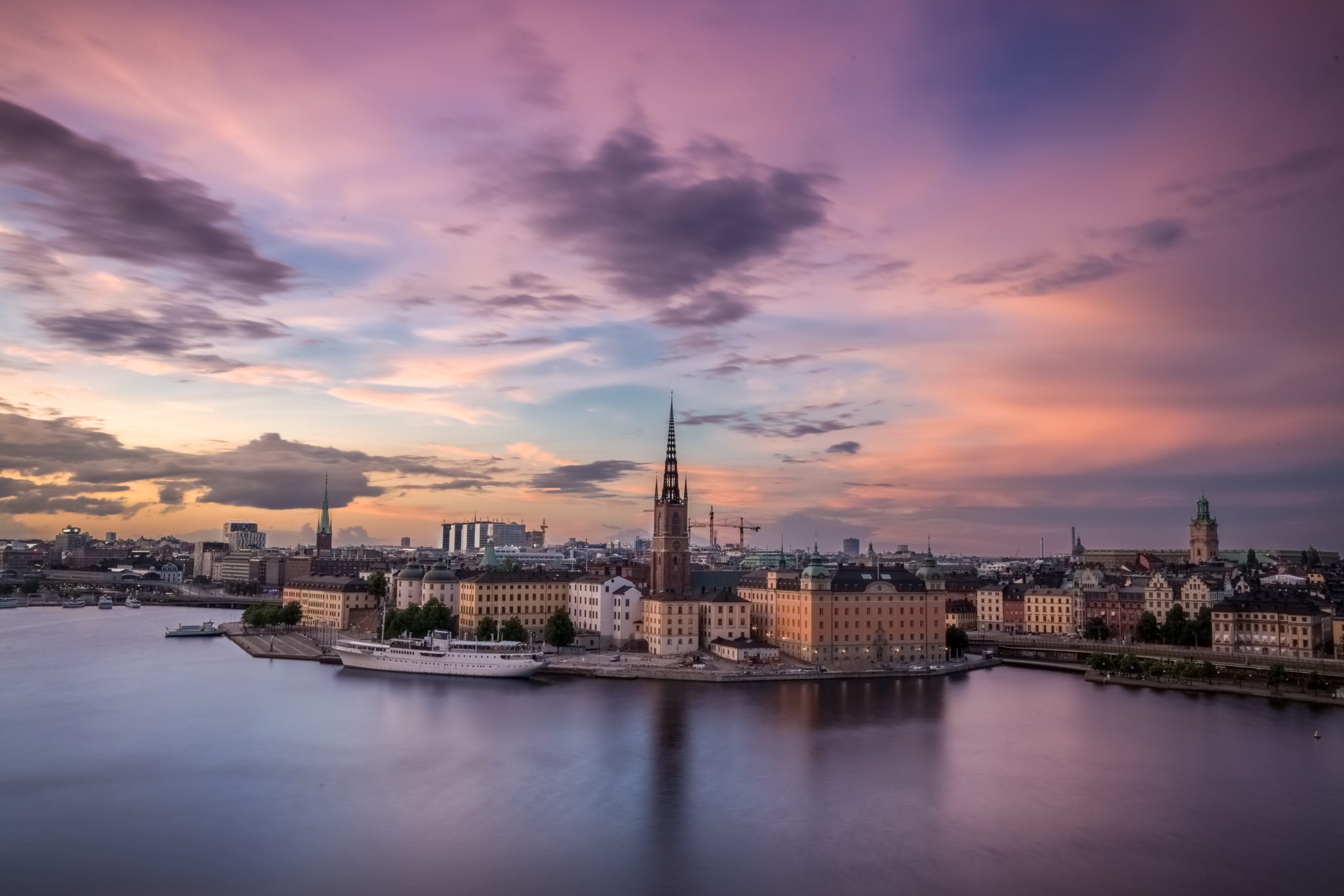 City break w Sztokholmie, zwiedzanie Sztokholmu, panorama na centrum Sztokholmu